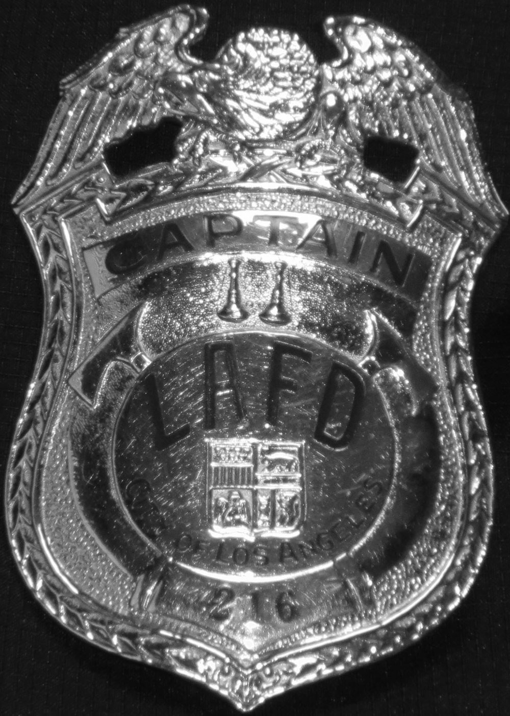  LAFD Badge, Photograph courtesy of the LAFD 