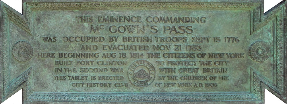   2015 Replica of the original McGown's Pass plaque  